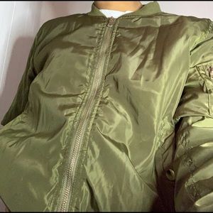 Olive Green Bomber Jacket